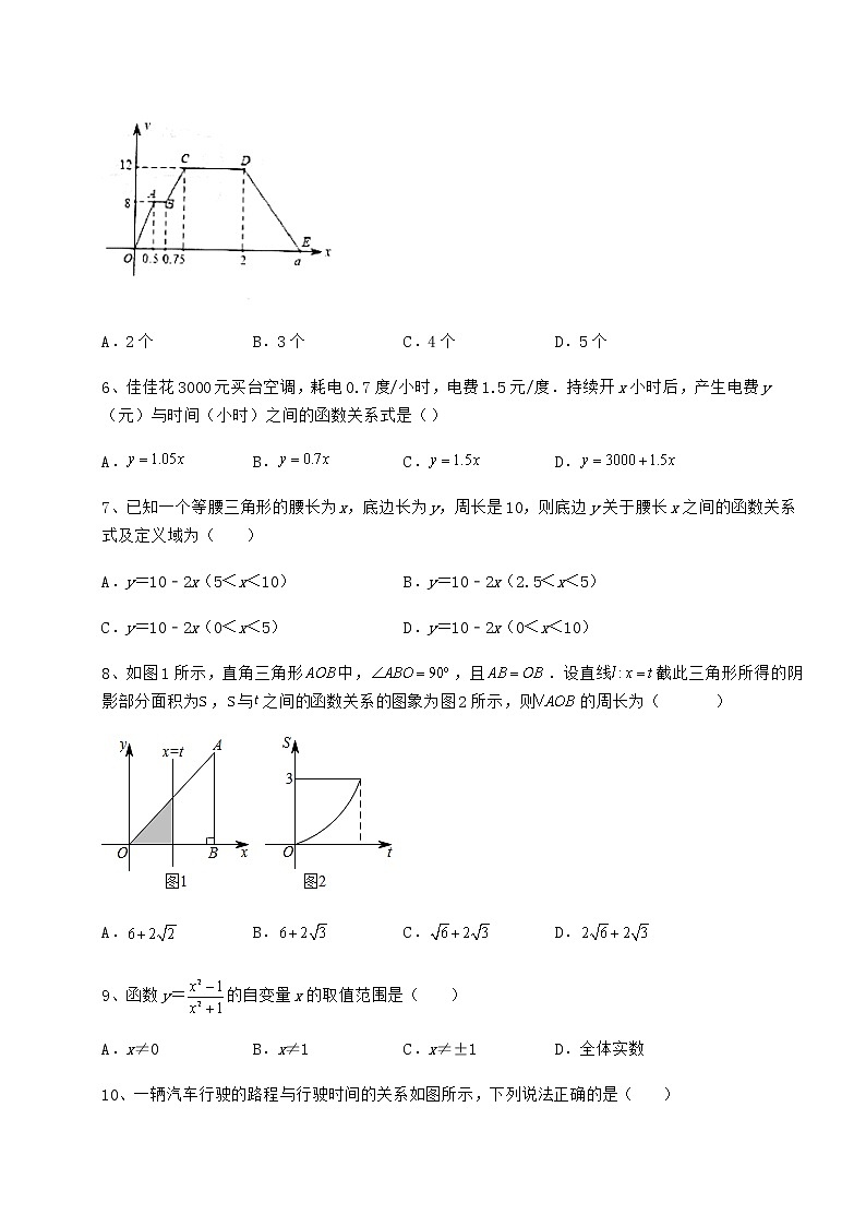 精品试题冀教版八年级数学下册第二十章函数专题攻克试题（无超纲）第3页