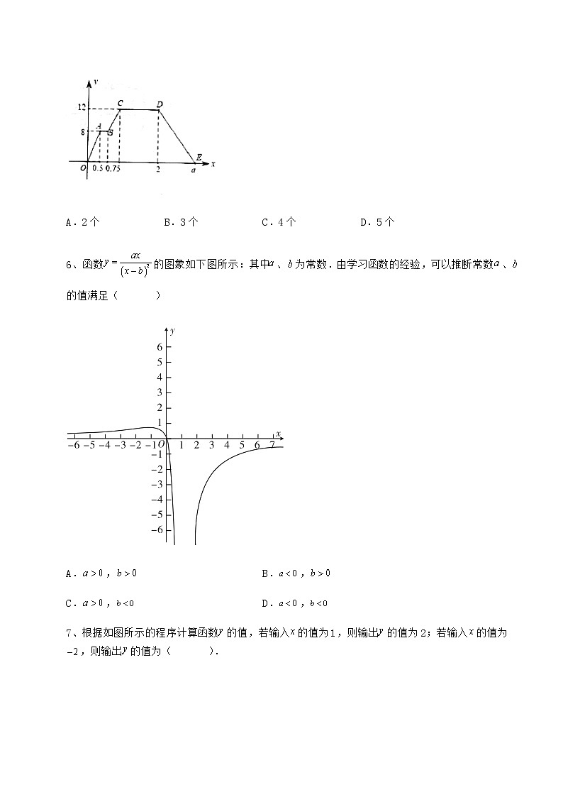 精品试卷冀教版八年级数学下册第二十章函数重点解析试题（含答案解析）第3页