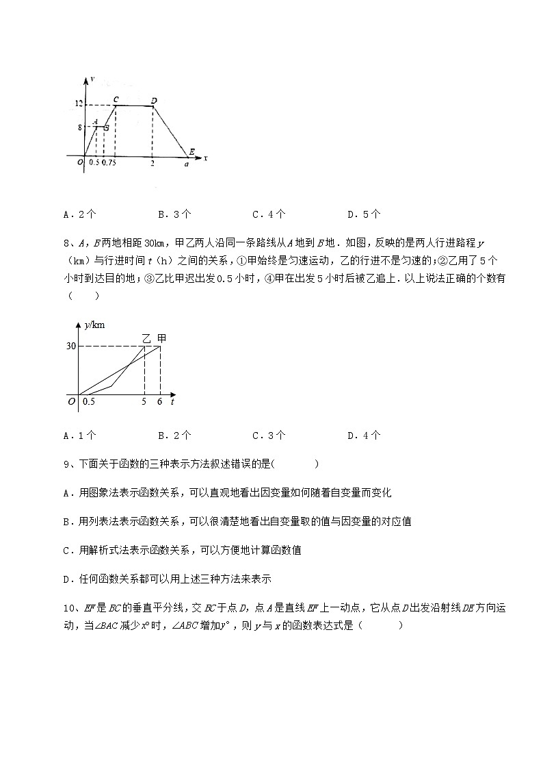 精品试题冀教版八年级数学下册第二十章函数必考点解析练习题（精选含解析）第3页