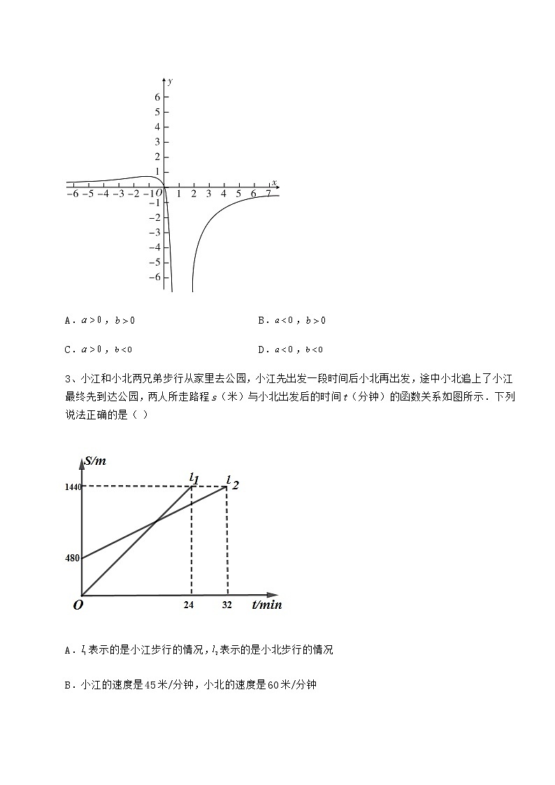 2021-2022学年最新冀教版八年级数学下册第二十章函数同步测评试题（无超纲）第2页