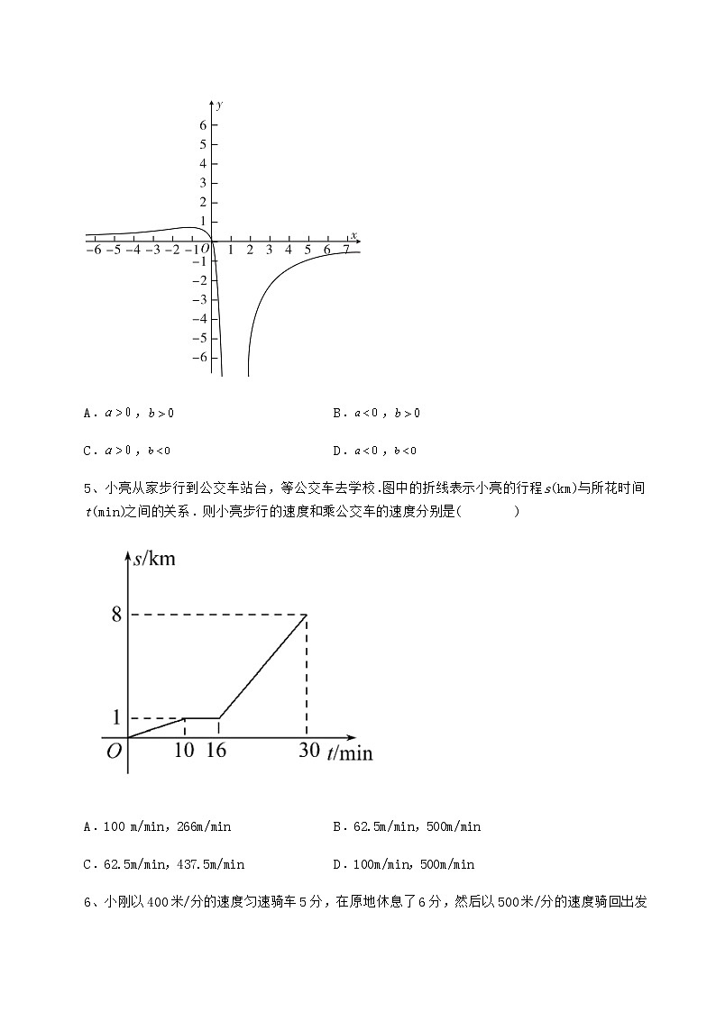 2021-2022学年最新冀教版八年级数学下册第二十章函数综合测评试题（含详解）第3页