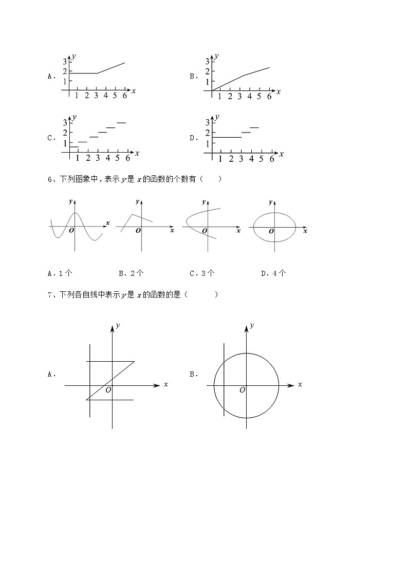 2022年精品解析冀教版八年级数学下册第二十章函数必考点解析练习题第3页