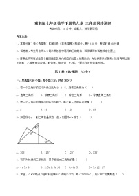 数学七年级下册第九章 三角形综合与测试综合训练题