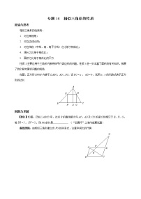 九年级数学 培优竞赛 专题16 相似三角形的性质 讲义学案