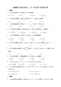 数学2.1 二元一次方程同步测试题