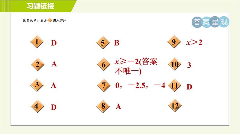 苏科版七年级下册数学 第11章 11.2　不等式的解集 习题课件02