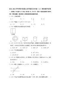 2021-2022学年四川省眉山市丹棱县七年级（上）期末数学试卷   解析版