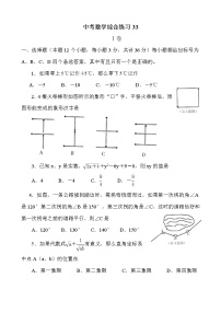 中考数学综合练习题33