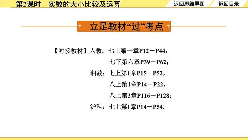 人教版中考数学1.第一单元  数与式 2.第2课时  实数的大小比较及运算 PPT课件+练习03