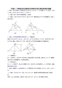 专题08 与线段有关的数量关系和位置关系的常见压轴题-【聚焦压轴】2022届中考数学压轴大题专项训练1