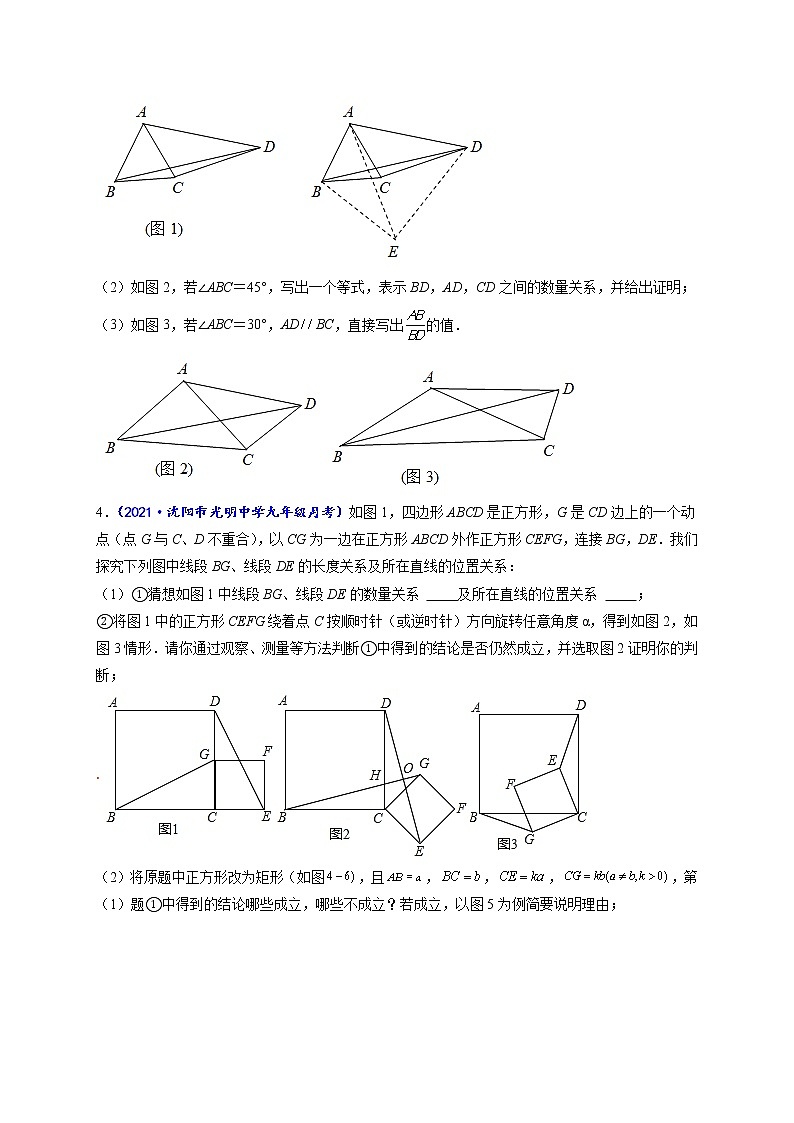 专题08 与线段有关的数量关系和位置关系的常见压轴题-【聚焦压轴】2022届中考数学压轴大题专项训练102