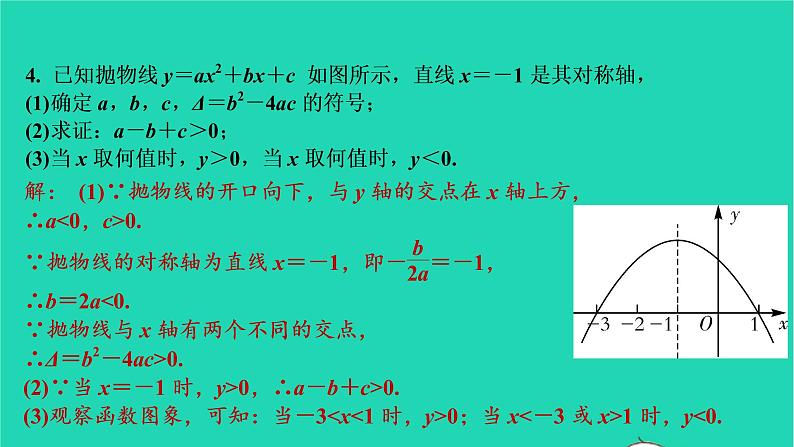 2021秋九年级数学上册第二十二章二次函数专题特训3二次函数的图象和性质习题课件新版新人教版2021090639806