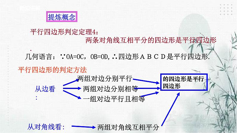 浙教版八年级下数学4.4平行四边形的判定定理（2）课件04