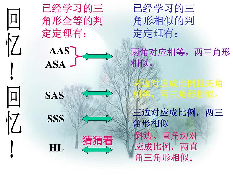 华东师大版数学九年级上册 23.3.2 相似三角形的判定_1(2)（课件）第2页