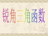 华东师大版数学九年级上册 24.3.1 锐角三角函数_1（课件）