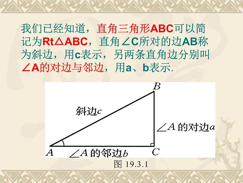 华东师大版数学九年级上册 24.3.1 锐角三角函数_1（课件）03