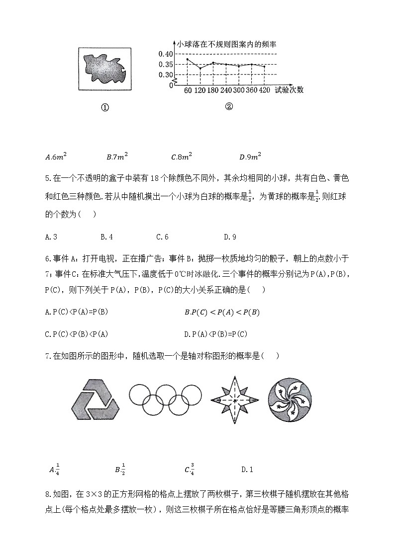 第9章 概率初步 单元测试题 2021-2022学年鲁教版（五四制）数学七年级下册（word版 含答案）02