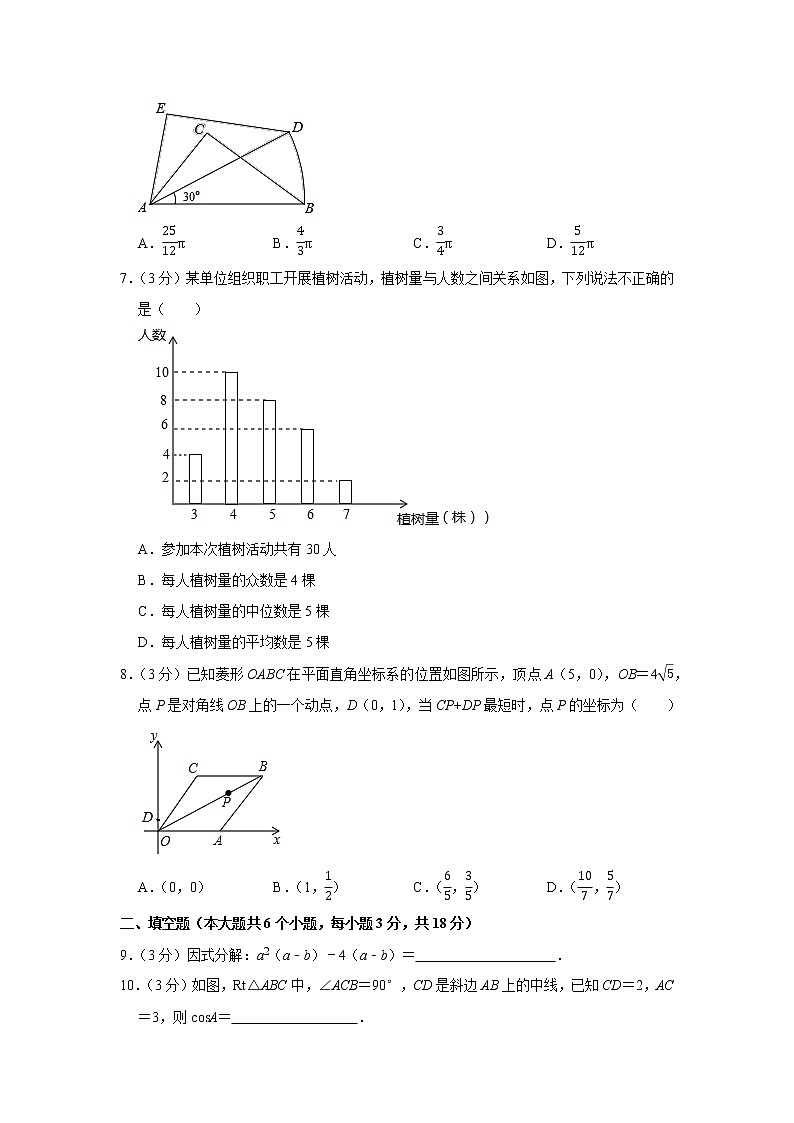 2021年山东省菏泽市巨野县中考数学二模试卷及答案02