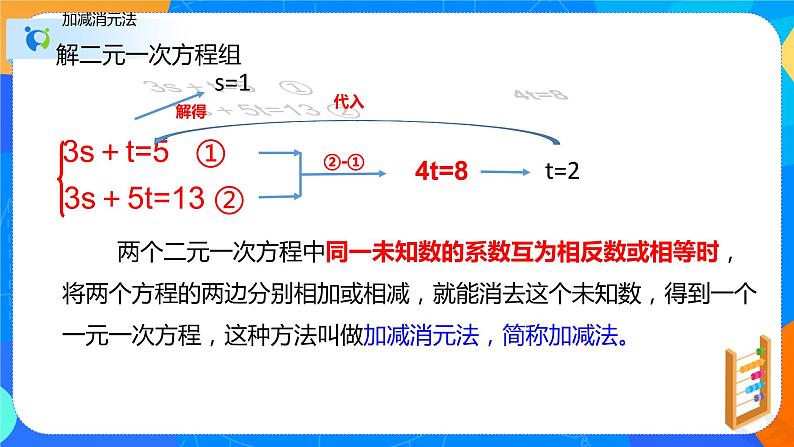 8.2解二元一次方程组（第二课时加减消元法）（课件）七年级数学下册同步（人教版）第5页