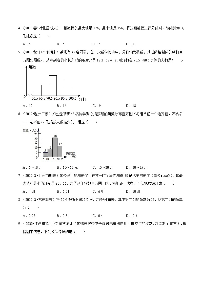 专题10.2直方图-2021-2022学年七年级数学下册同步培优题典【人教版】02