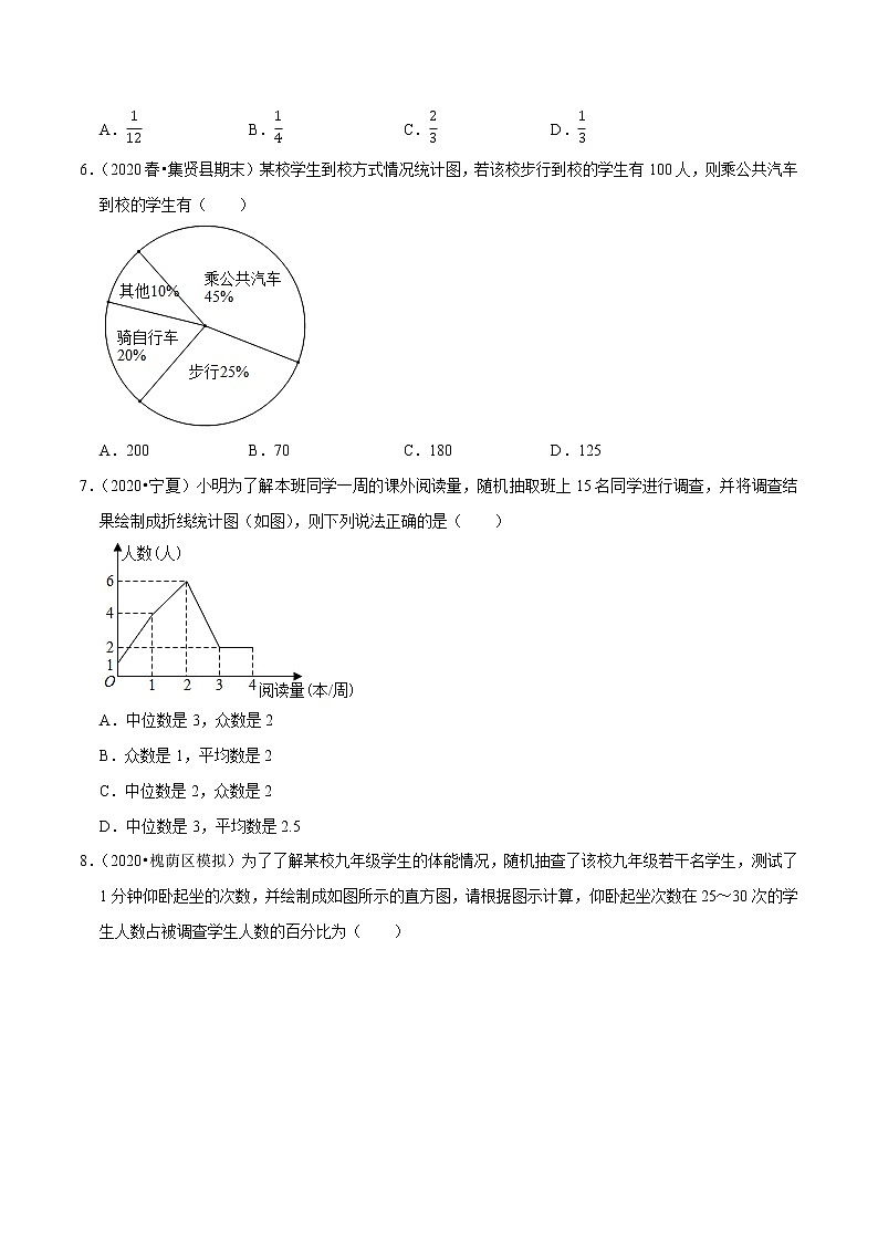 专题10.5第10章数据的收集整理与描述单元测试（基础卷）-2021-2022学年七年级数学下册尖子生同步培优题典（原卷版）【人教版】第2页