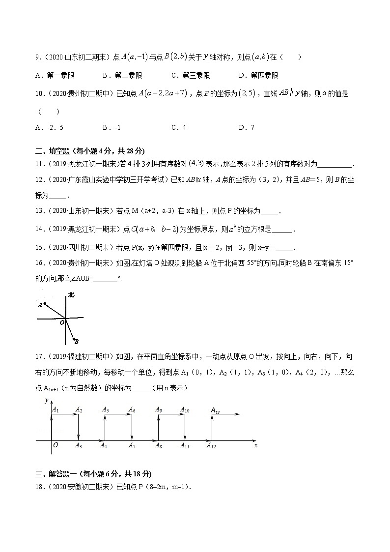 第7章 平面直角坐标系单元测试(A卷基础篇）（人教版）（广东专用）（原卷版）第2页