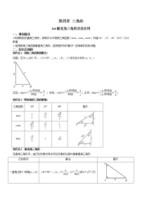 4.6 解直角三角形及其应用-中考数学一轮复习 知识点+练习