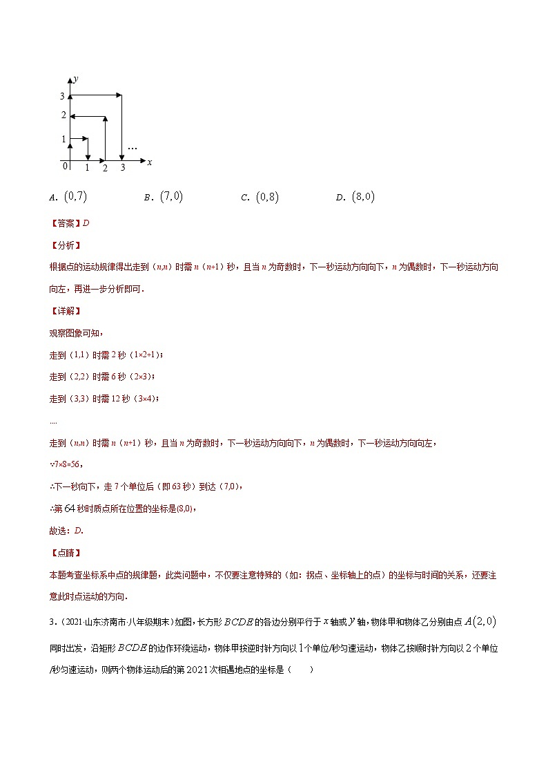 易错07 平面直角坐标系中规律问题易错-2021-2022学年七年级数学下册期末突破易错挑战满分（人教版）03