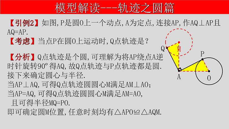 全国通用中考数学第二轮总复习课件专题1.6 最值问题-隐圆模型之瓜豆问题06