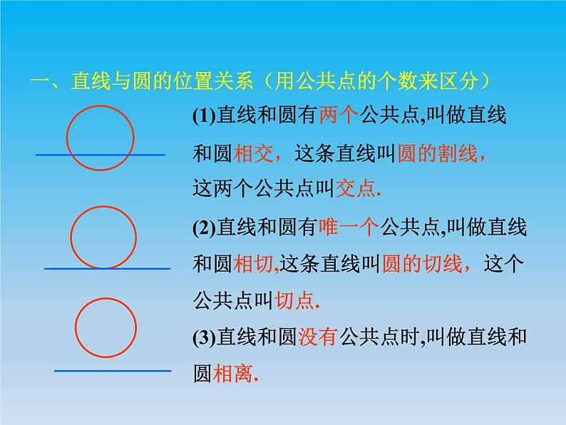 沪科版数学九年级下册 第24章圆24.4直线与圆的位置关系课时1 课件 （沪科版）06