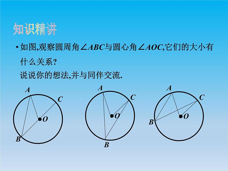 沪科版数学九年级下册 第24章圆24.3圆周角课时1 课件06