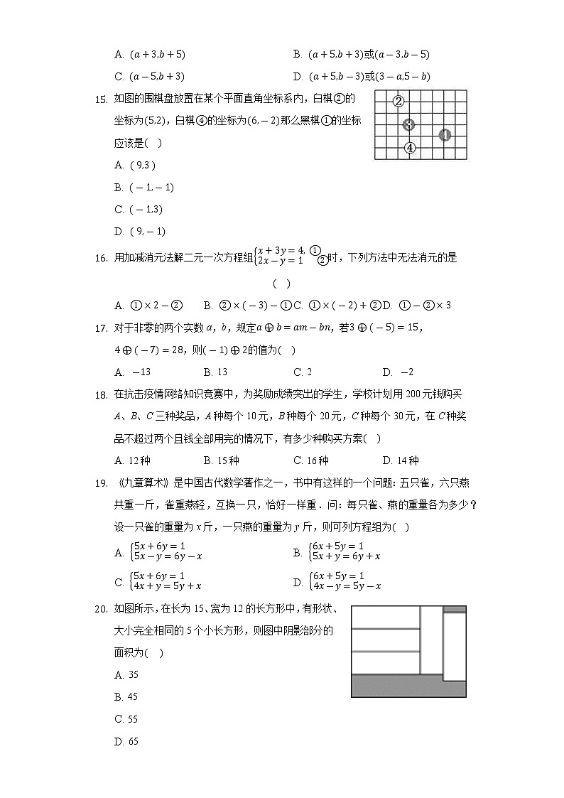 《期末选择题必刷30道——典型题》2021-2022学年河南省河南师大附中人教版七年级下册数学第3页