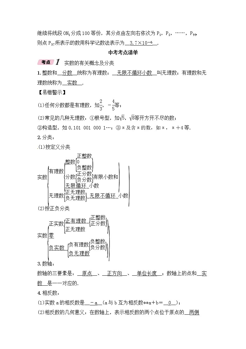 （通用版）中考数学一轮复习讲与练01《实数的有关概念》精讲精练（教师版）03