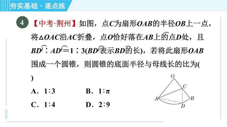 苏科版九年级上册数学 第2章 2.8 圆锥的侧面积 习题课件06