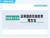 蘇科版九年級(jí)上冊(cè)數(shù)學(xué) 第2章 階段核心方法 證明圓的切線的常用方法 習(xí)題課件