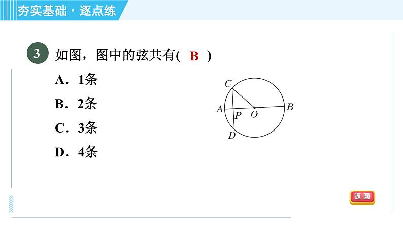 苏科版九年级上册数学 第2章 2.1.2 与圆有关的概念 习题课件06