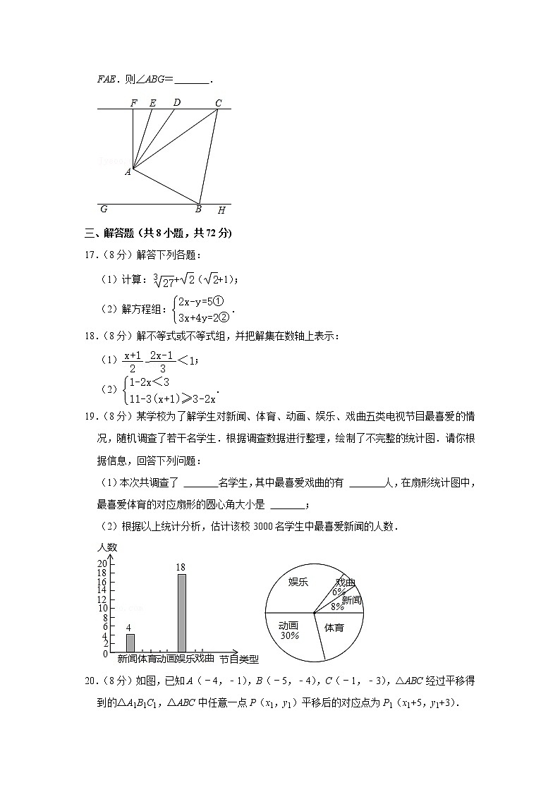 2021年湖北省武汉市洪山区七年级（下）期末数学试卷（有答案）03