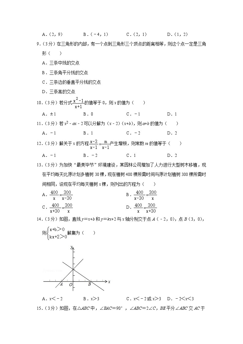 2021年贵州省毕节市织金县八年级（下）期末数学试卷+答案02