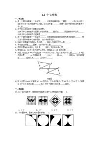 初中数学北师大版八年级下册第三章 图形的平移与旋转3 中心对称测试题