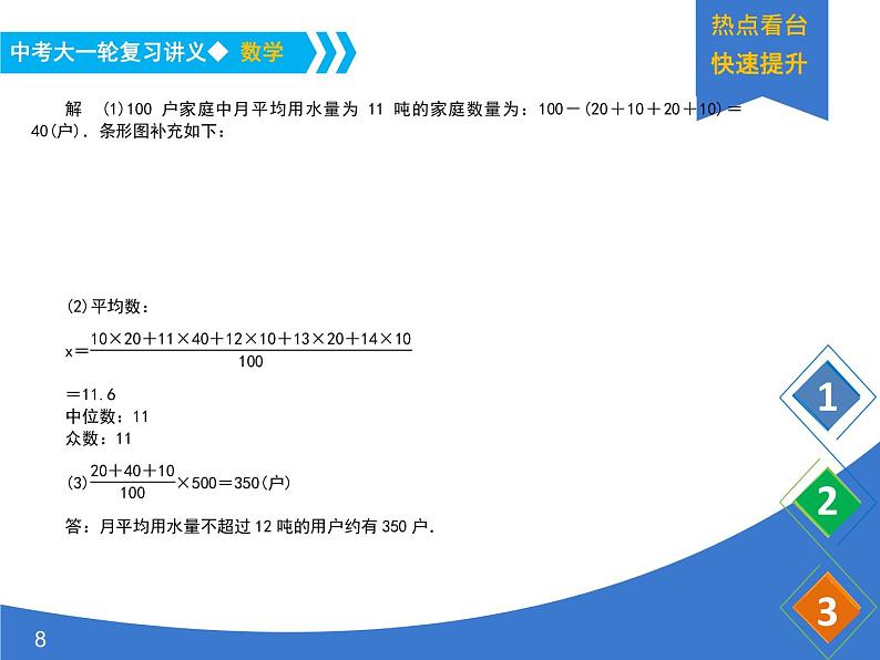 《中考大一轮数学复习》课件 课时40 图表信息题08