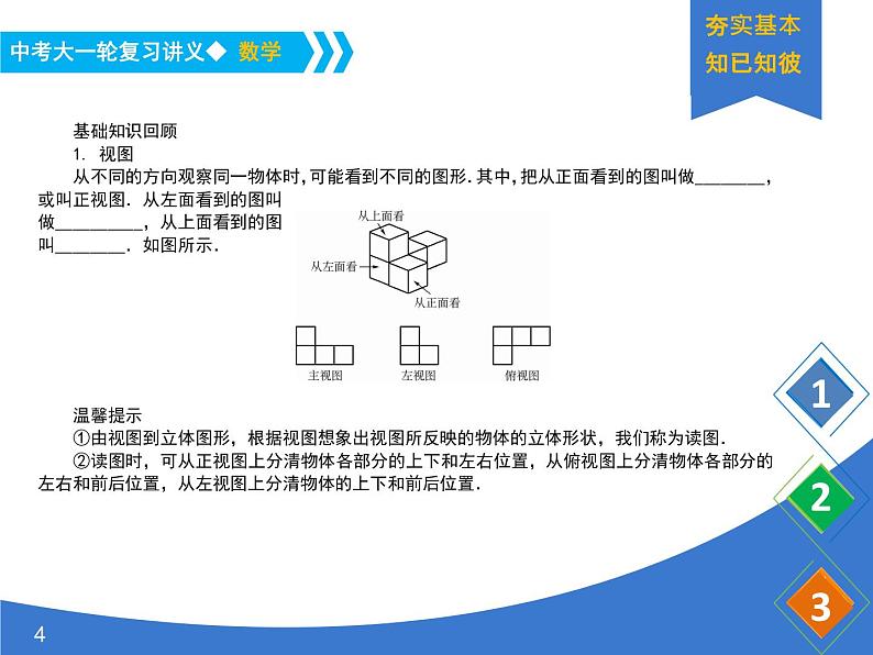 《中考大一轮数学复习》课件 课时36 视图与投影第4页