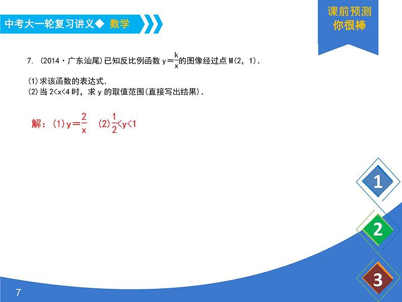 《中考大一轮数学复习》课件 课时15 反比例函数及其图像第7页