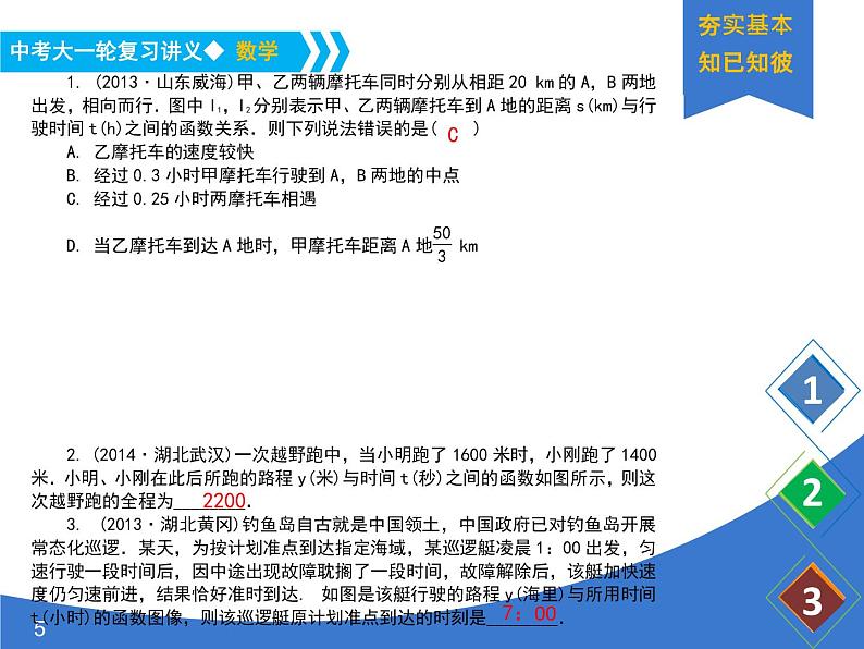 《中考大一轮数学复习》课件 课时14 一次函数的应用第5页