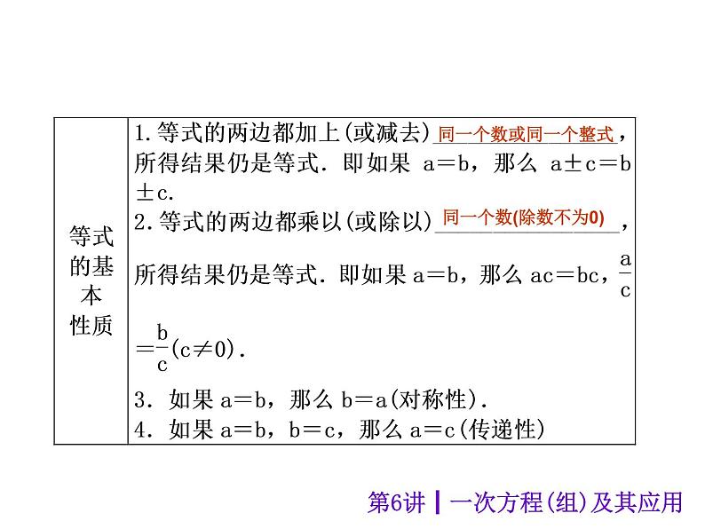 中考数学二轮复习课件----第6讲 一次方程组及其应用（沪科版）03