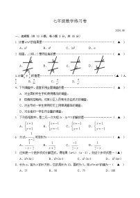 2020年浙江省湖州市吴兴区七年级下学期期末练习数学试题+答案