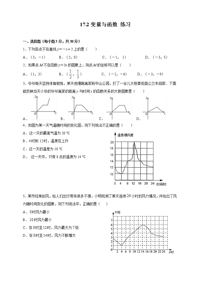 17.2.2函数的图象（课件+教案+练习+学案）01