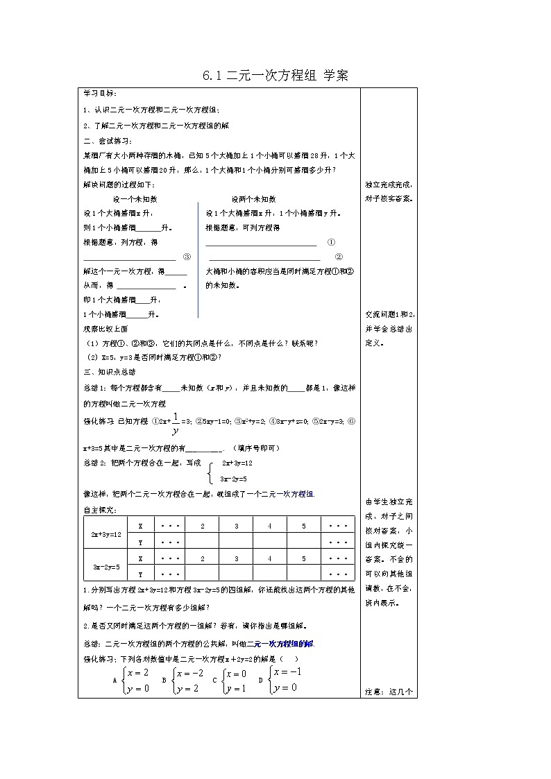 6.1二元一次方程组（课件+教学设计+练习+学案）01