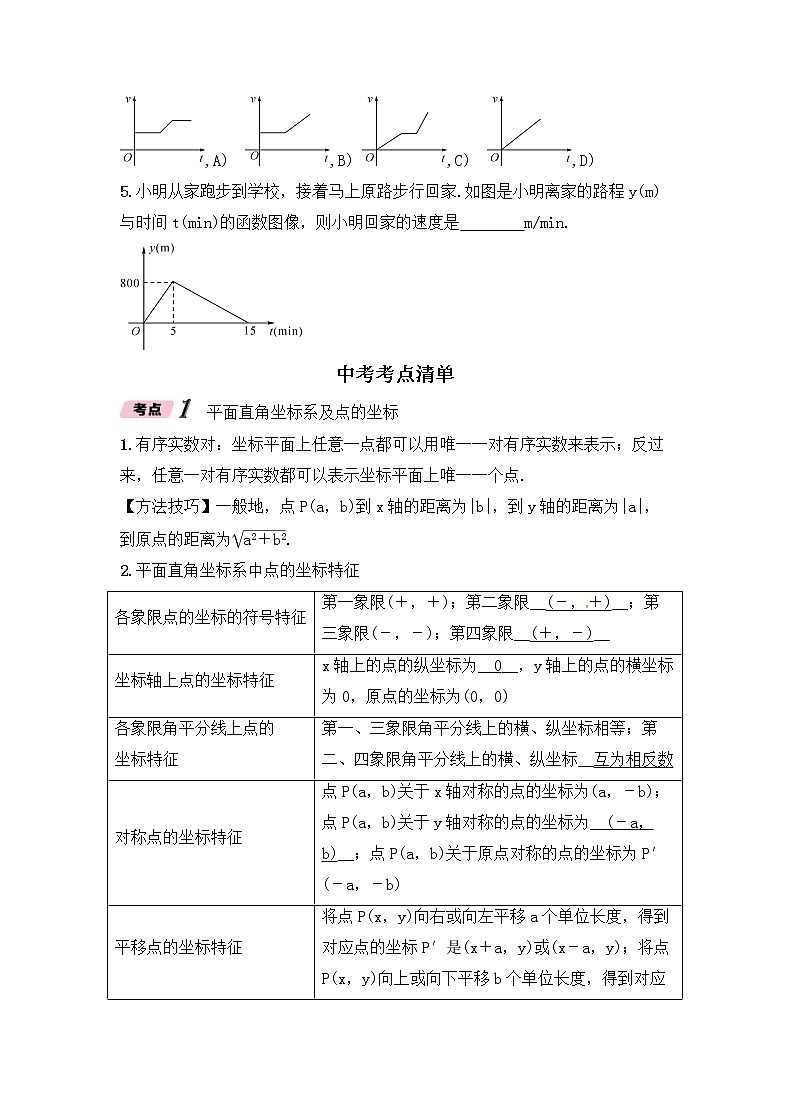 （通用版）中考数学一轮复习讲与练12《函数及其图像》精讲精练（原卷版）第2页