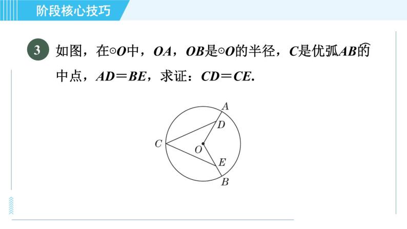 苏科版九年级上册数学 第2章 阶段核心技巧 构造圆的基本性质的基本图形的六种常用作辅助线的技巧 习题课件07