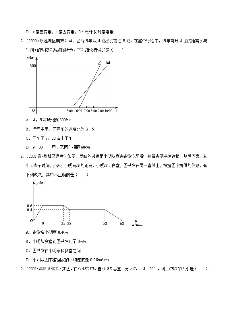 专题4.7小题能力提升期末考前必做30题（压轴篇）-2021-2022学年七年级数学下学期期末考试高分直通车（原卷版）【北师大版】第2页